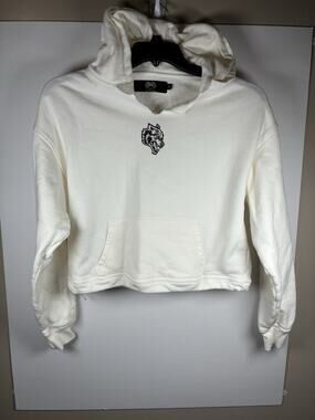 Darc Sport SHE Cropped Hoodie Womens M Cream Wolf Limited 487/1000 Streetwear